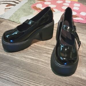 DOLLS KILL | Black Platform Mary Jane Shoes